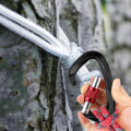 Miniatyrbilde 3 av 5: Oppgradert Heavy Duty Screwgate Locking Klatrekarabinklips Black