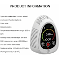 Miniatyrbillede 2 af 5: Kuldioxiddetektor, husholdningstermometer og hygrometer, C02-detektor, to i én, (CO2-detektion + temperatur og