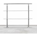 Pikkukuva 1 / 5: Ikkunan oven kaide Portaiden kaide ruostumatonta terästä oleva kaide kaide 80 cm 2 poikkipalkkia