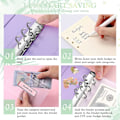 Miniatyrbild 5 av 5: A6 Pu Läder Notebook Planner Organizer Purple