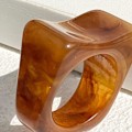 Miniatyrbillede 3 af 4: Vintage Ring Gennemsigtig Geometrisk Unisex All Match Simple Ring Til Dating Clear