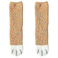 Miniatyrbillede 3 af 3: Kvinder Warm Funny Fluffy Cat Paw Soft Bed Slipper Socks Yellow