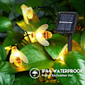Miniatyrbild 2 av 5: Varma färger Solar String Lights, 6,5 m Solar Powered 30 LED String Lights Vattentäta Dekorativa Bumblebee Lights, Lämplig för utomhusbruk, bröllop, Landsca