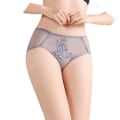 Miniatyrbillede 1 af 3: Kvinder Broderi Knickers Sexede trusser Gennemsigtigt undertøj Gray L