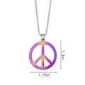 Miniatyrbilde 3 av 5: Fredstegn halskjede, choker i rustfritt stål, sjarmerende unisex, anheng i hippiestil, for fester, forlovelser, bryllup, skoleball, datoer