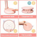 Miniatyrbillede 4 af 5: Led skrivebordslampe til børn, Pink Cat Ear sengelampe til piger, justerbar