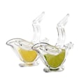 Miniatyrbillede 1 af 2: 1 stk Manuel Juice Akryl Citron Clip Hånd Appelsin Squeezer Maskine Båd Form Pres Frugt Husholdning Køkken Bar Frugt Gadget