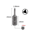 Miniatyrbilde 2 av 5: 10 stk Elektrisk skrutrekker Korte Bits Sterke magnetiske skrutrekkerbits - Triangle Ta18