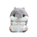Miniatyrbillede 3 af 5: Sødt plys hamster udstoppet dyrelegetøj med tæppe gray Hamster Only