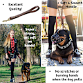 Miniatyrbillede 2 af 4: Hunde Læder Flettet Hunde Kort Traffic Leash Braid