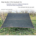 Miniatyrbillede 3 af 5: 2x2m Sort 12 Pin Tykt Anti Uv Hdpe Shading Net