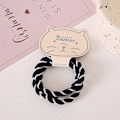 Miniatyrbillede 2 af 4: 3 stk Sort Hvidt Hårreb Farve Matchende Enkelhed Høj Elasticitet Armbånd Hestehaleholder Hår Figure 8 Black And White