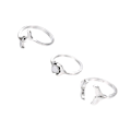 Miniatyrbild 4 av 5: 3st/ set Dammode Whale Tail Faux Gemstone Midi Knuckle Finger Ring Smycken