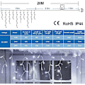 Pikkukuva 2 / 5: 20m 200 Led Jäätävä sade Fairy Lights Jääpuikko Joulu Fairy Lights Lamppu Fairy Lights Party Ip44 Outdoor Indoor Cool White - Cool White Cisea