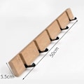 Miniatyrbillede 5 af 5: Moderne vægkrog, knagerække i træ Foldbar bambus knagerække med 4/5 bevægelige kroge til jakker 5 hooks 5 hooks
