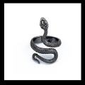 Miniatyrbild 1 av 5: Gothic Rhinestones Open Snake Ring Justerbara Djurringar Reptiler För män Kvinnor Mode Punk Pojke Flicka Födelsedag Smycken Presenter