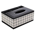 Miniatyrbild 1 av 5: Pu-läder rektangulärt cover - multifunktionell vävnadsboxhållare Fjärrkontrollbox style4