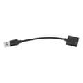 USB Lydadapter Aluminiumlegering Svart Plug Play USB til 3,5 mm Jack Lydkort for Stasjonær PC Bærbar PC