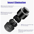 Miniatyrbilde 4 av 5: Lights Large Touch Light Sticky Mosquito Killer Husholdnings Mosquito Killer Lamp (hvit)