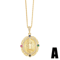 Pikkukuva 3 / 5: Kaulakoru Vintage Zirkoni Neitsyt Maria Heart Stud Muotikorut Ac9120 C