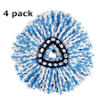 Pikkukuva 1 / 2: Mikrokuituiset pyörivät mopin tarvikkeet kääntyviin moppipäihin blue 4pcs