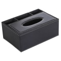 Miniatyrbild 1 av 5: Pu-läder rektangulärt cover - multifunktionell vävnadsboxhållare Fjärrkontrollbox style1