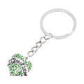 Miniatyrbilde 2 av 2: Graduation Key Chain Legering Nøkkelring Hjerte Sjarm Sirkel Søt eksamensgave Green