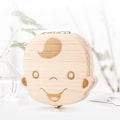 Miniatyrbillede 4 af 4: Mælketandæske, Babytænderæske Træ Børn Mælketandæske Drenge Mælketandæske Piger Souveniræske Julegave