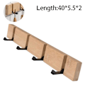 Miniatyrbillede 2 af 5: Moderne vægkrog, knagerække i træ Foldbar bambus knagerække med 4/5 bevægelige kroge til jakker 4 hooks 4 hooks