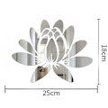 Miniatyrbild 3 av 5: Lotus Väggdekal Akrylspegel Blomma Peel and Stick Väggdekaler Väggdekor Väggmålningar för sovrum Badrum Vardagsrum