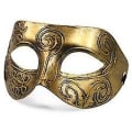 Miniatyrbillede 1 af 2: Boolavard New Jazz mænds maske Halloween Venice Ball (guld) Gold