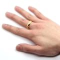Pikkukuva 5 / 5: Muoti Unisex hieno kiillotuskupoli ruostumattomasta teräksestä sormus hääkorut Rose Gold US 10