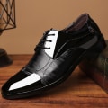 Miniatyrbillede 2 af 5: Mænd Snøre-Oxford Smart Formelle Business Bryllupssko Black 41