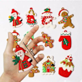 Miniatyrbillede 4 af 5: 12 Pack Gingerbread Man julepynt, juletræspynt med hul og reb, julepynt