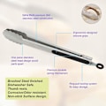 Pikkukuva 4 / 5: 304 ruostumattomasta teräksestä valmistetut keittiöpihdit, 12"; ja 14&quot; Set 2 Heavy Duty BBQ-lukitusruokapihtiä ergonomisella kahvalla