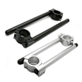 Miniatyrbillede 4 af 4: Tilbehør til modifikation af motorcykel, CNC-delt styr, universalstyr i aluminiumslegering (sort)，