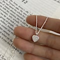 Miniatyrbilde 1 av 5: Halskjede heart Stud Choker Motesmykker Ac5364 white