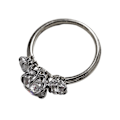 Miniatyrbilde 1 av 5: Kvinner Ring Firkantet Form Dobbel Farger Smykker Geometrisk Cubic Zirconia Finger Ring Bursdagsgaver Silver US 7