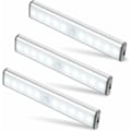 Pikkukuva 1 / 4: 3 set 10 LED-valoa, langaton, ladattava USB , magneettinen, liiketunnistin, 2 valaistustilaa, kannettava. vaatekaapin valo,