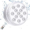 Pikkukuva 1 / 4: LED-sukellusvalo vahvalla magneetilla, RF-kaukosäädin, 13 LED-vedenalaista allasvaloa, IP68 vedenpitävä, 7 cm:n langaton kaukosäädin