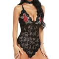 Miniatyrbilde 2 av 3: Kvinner Blonde Bodysuit Sexy Undertøy Undertøy Black S