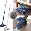 Miniatyrbilde 1 av 5: 360 graders roterende multifunksjonell rengjøringsmoppe Blue 2PCS Fiber cloth