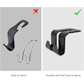 Pikkukuva 2 / 5: Pack Four Hook auton niskatuen koukku, auton kolikkokoukku, auton kolikkokukkaro, monitoiminen universal