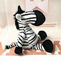 Miniatyrbillede 2 af 2: 25 cm skovdyredukke plyslegetøj zebra