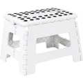 Miniatyrbilde 1 av 5: Sammenleggbar hjemmetrinnkrakk - (1 pakke) 9" høy fotskammel - Holder opptil 300 lbs - Lett sammenleggbar trinnkrakk i plast for