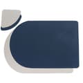 Washed Leather Placemats, 4 Placemats and 4 Coasters for Kitchen Restaurant Table Decorations/Wedding/Christmas Dinners