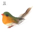 Miniatyrbillede 1 af 4: Robin Fugledekoration kunstig fjerhåndværk