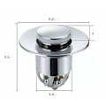 Miniatyrbild 2 av 5: Diskbänksplugg Pop-upuniversal Diskpropp Rostfritt stål Koppar Anti-blockerad Popup Avloppsfläns med avlopp Kök Badrumsavloppsplugg Fliter (34~40mm)