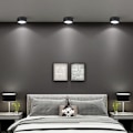 Miniatyrbillede 2 af 5: LED-loftslys 4,0 tommer 12W, 4000K hvidt lys, sort loftslys 3 STK