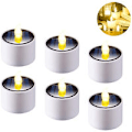 Miniatyrbilde 2 av 5: 6 stk Solar Lantern Telys - Nattlys Oppladbar Elektronisk Solar LED-lampe flimrende - Flam